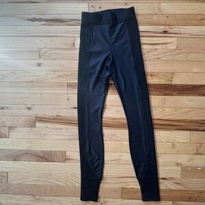 Black Ribbed Leggings